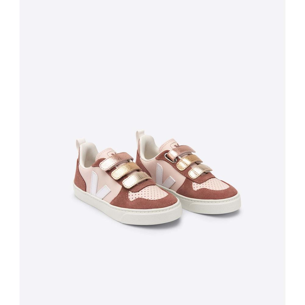 Brown Kids' Veja V-10 CHROMEFREE Sneakers | AU 854JPQ